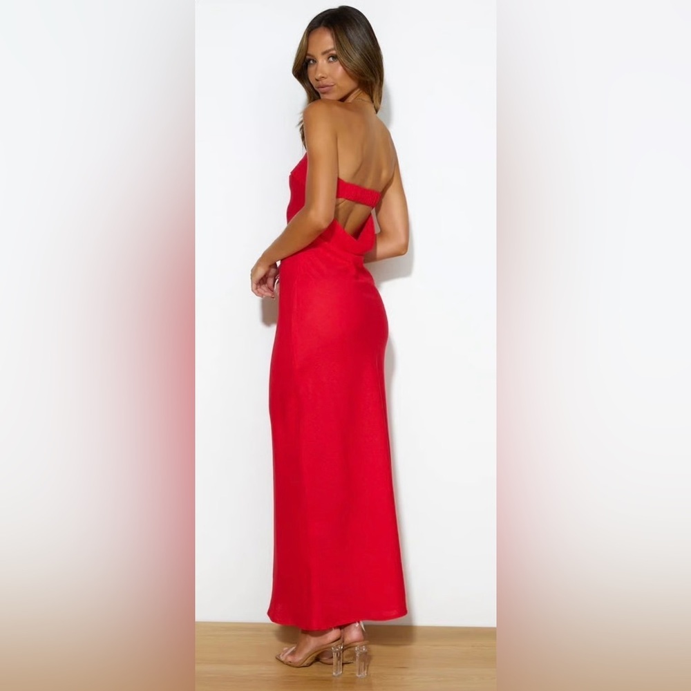 Hello Molly Red Strapless Dress